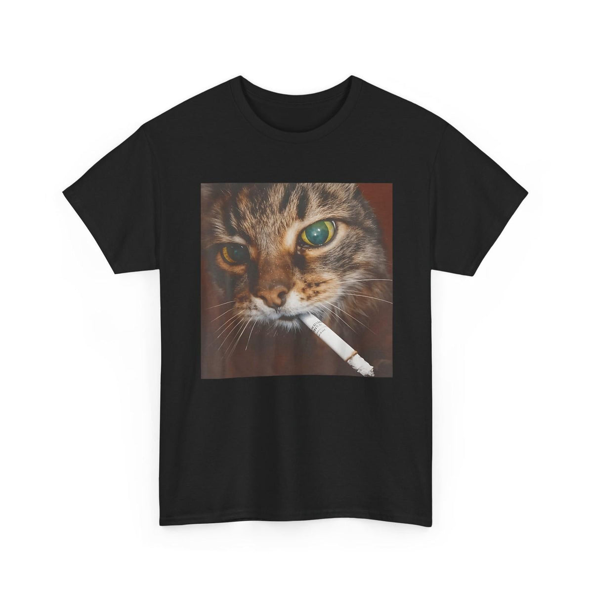Smoking Cat Cigarette Kitty Meme Funny Cat Lover Humor Graphic Unisex Tee