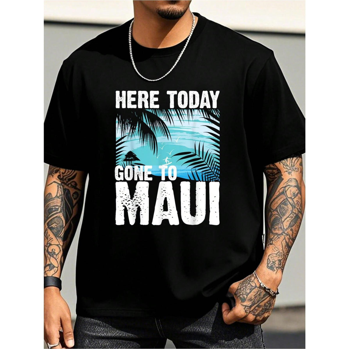 Funny Here Today Gone To Maui Men Women Cool Hawaii TShirt Men's TShirt Graphic TShirt