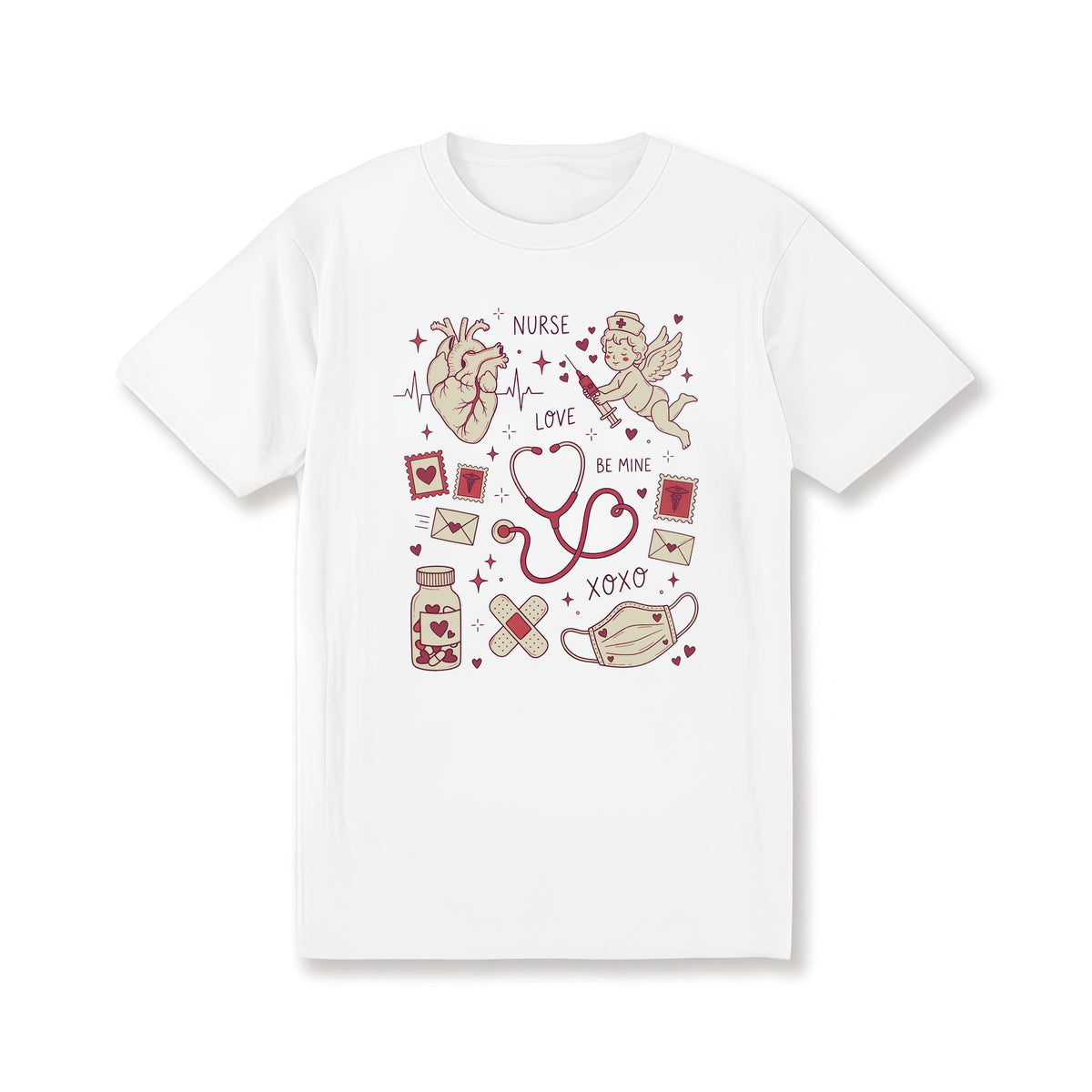 Nurse Valentines Day Shirt, Nurse Love Be Mine Tee, XOXO Pils ICU Nurse Valentine Gift