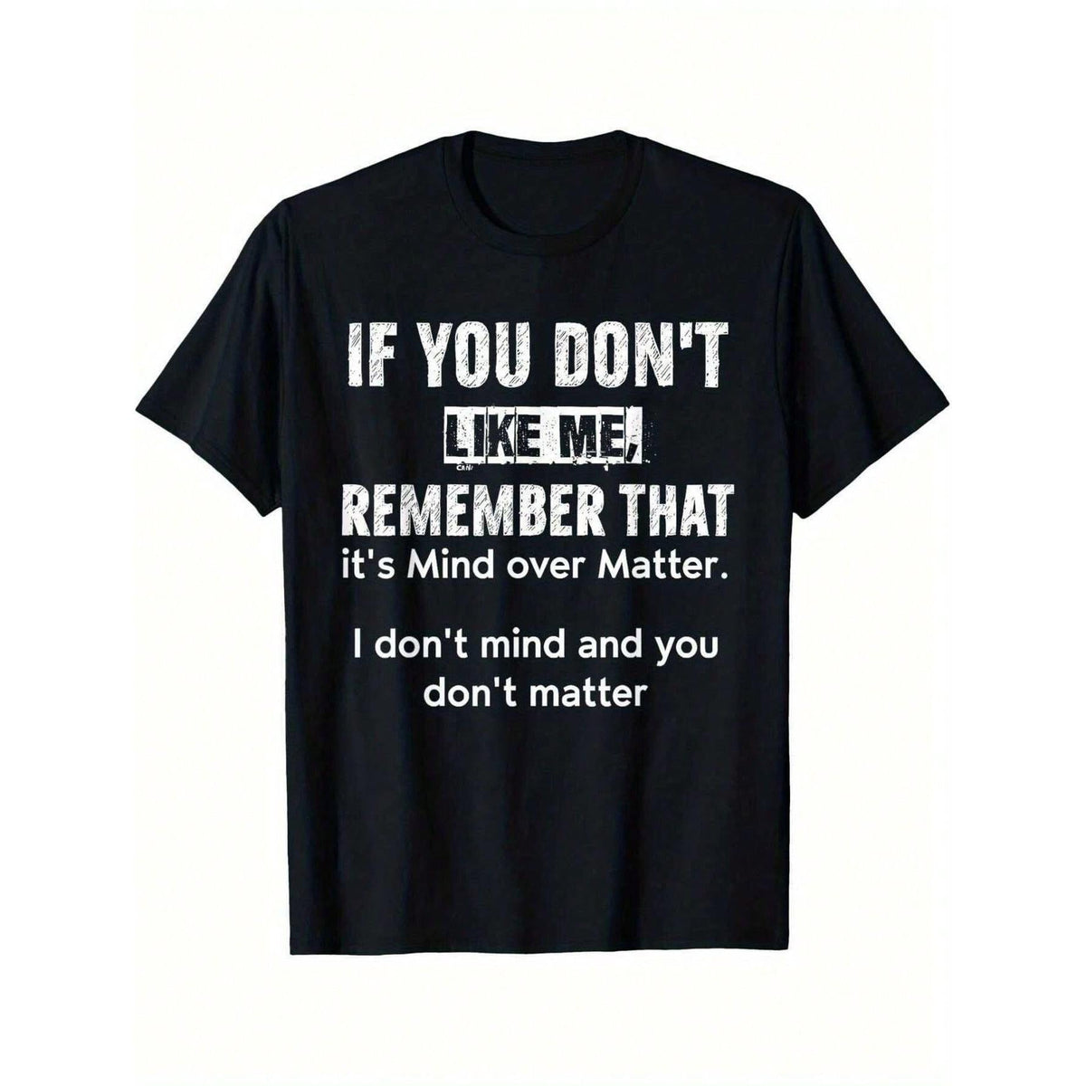 [Mind Over Matter T-Shirt] High Elasticity Cotton Men's "Mind Over Matter" Graphic T-Shirt | Loose Fit Short Sleeve Round Neck For Casual & Sports Wear, Spring/Fall Streetwear Essential, Durable Fabric, PLUS SIZE