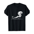Cute Skunk Graphic T-Shirt - Black & White Skunk Lover Design with Skunk & 'S' Lettering-Like Tail Pattern