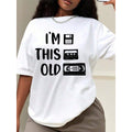 Funny Retro "I'm This Old " T-Shirt With Vintage Cassette, Floppy Disk, VHS Design - 90s Throwback, Great Gift Idea