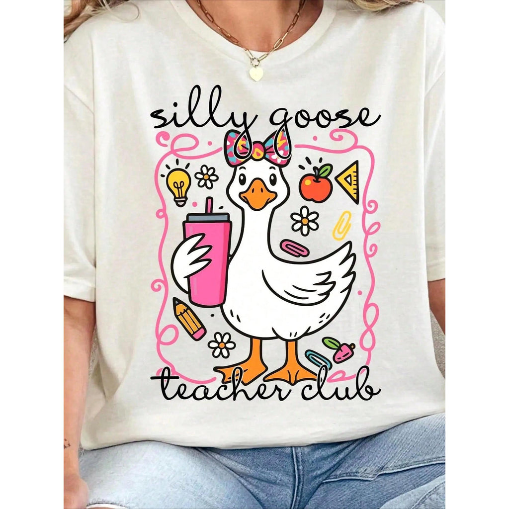 Silly Goose Teacher Club Shirt, Funny Teacher Club T-Shirt, Cute Back To School Tee, Teacher Appreciation Gift, Funny Gift For Teacher