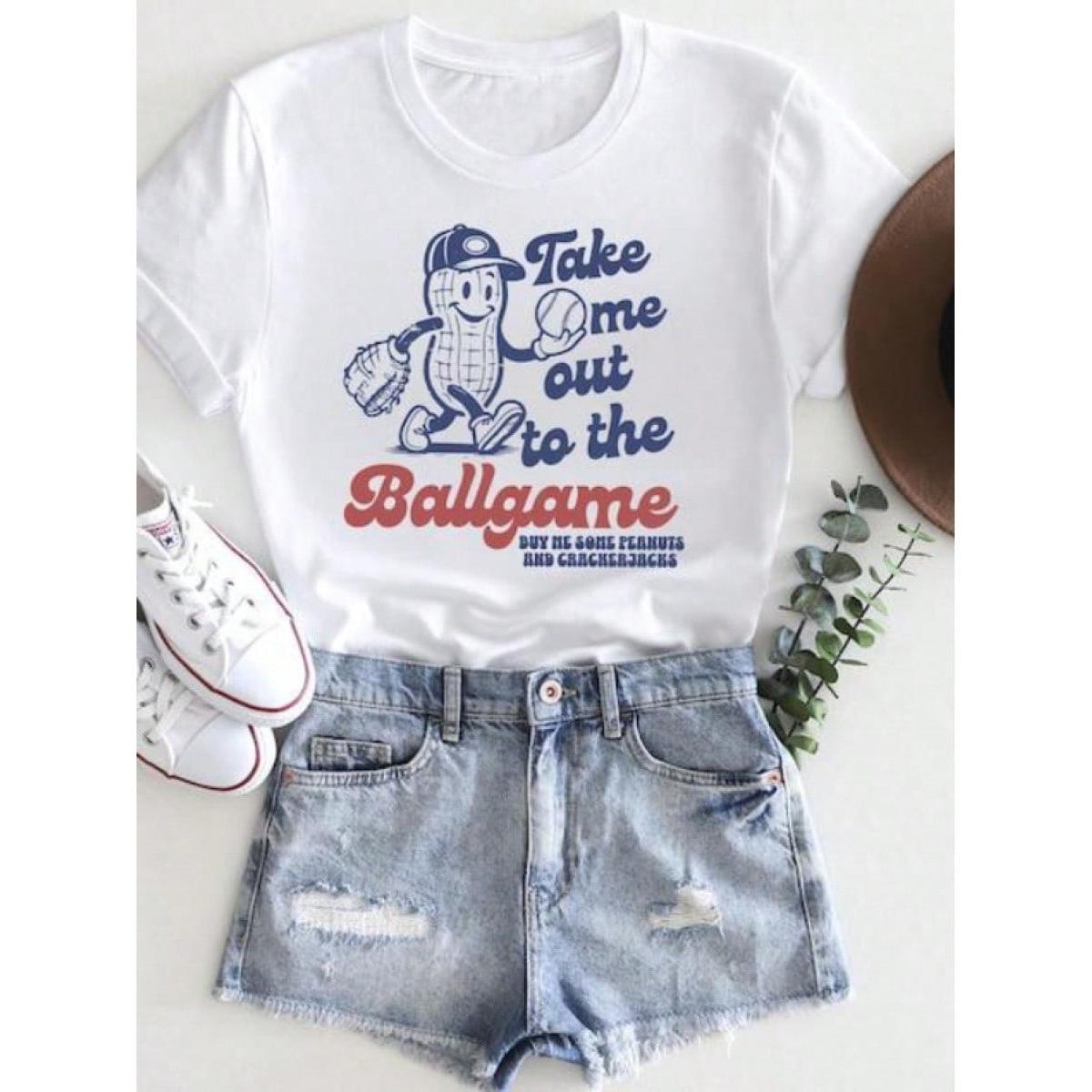 Baseball Game Day Tshirt, Take Me Out To Ballgame Tee, Vintage Sports Baseball-Shirt