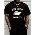 Funny Cruise Ship Shirt Men - Big Deck Energy-Shirt Graphic Tees Summer Clothes Men Shirts Street Wear Vintage Shirts Graphic Tees Men Camisas Para Hombre Funny Shirts