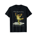When Life Gets Stormy Learn to Dance In The Rain Frog Graphic T-Shirt - 100% Unisex Casual Tee with Cute Dancing Frog & Raindrop Design, with Green Print, Sizes S-XXXXXL for Men & Women, Casual Attire & Themed Events, All-Season Comfort Fit
