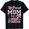 100% Cotton Unisex Graduation Family Senior 2026 Proud Mom Of A 2026 Graduate T-Shirt Casual Graphic Printed Vintage Tshirt