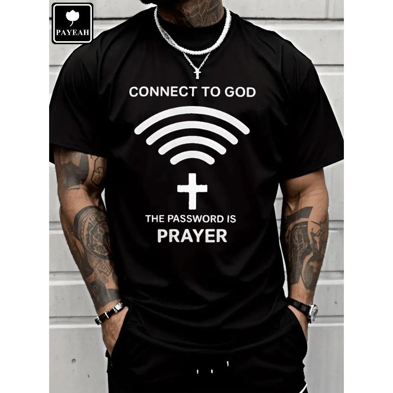 Connect To God The Password Ls PrayerT-Shirt 100% Heavy Cotton T Shirt unisex graphic