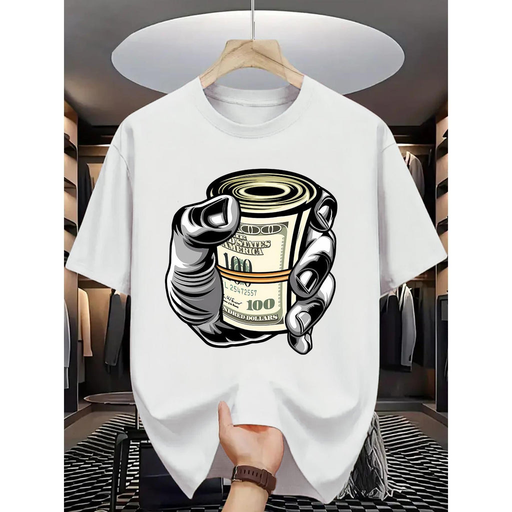A Stylish And Minimalist Round-Neck T-Shirt with a Classic Design That Is Versatile for Various Occasions