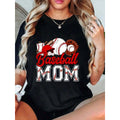 2026 A 100% Cotton Retro Baseball Mom Mama Baseball Life Softball Life Game Day T-Shirt Modern Genderless Tops