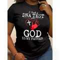 [100% Cotton] Faith - Inspired And Uplifting T - Shirt: "I Took A DNA TEST AND GOD IS MY FATHER" With Cross And Handprint Graphic Golf Gift T-Shirt For Men And Women