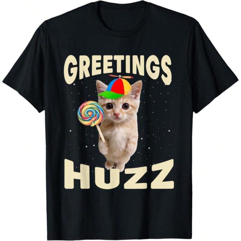 Greetings Huzz Funny Gen Z Gen Alpha Slang Meme T-Shirt Daily T-Shirt