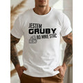 Men'S T-Shirt - "Jeste Męskie Grubby" Is a Fun Polish Phrase, Featuring a Casual Round Neck