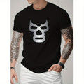 Men's fully printed short-sleeved T-shirt - summer casual crew neck shirt, light and breathable, fashionable full coverage design, suitable for outdoor wear