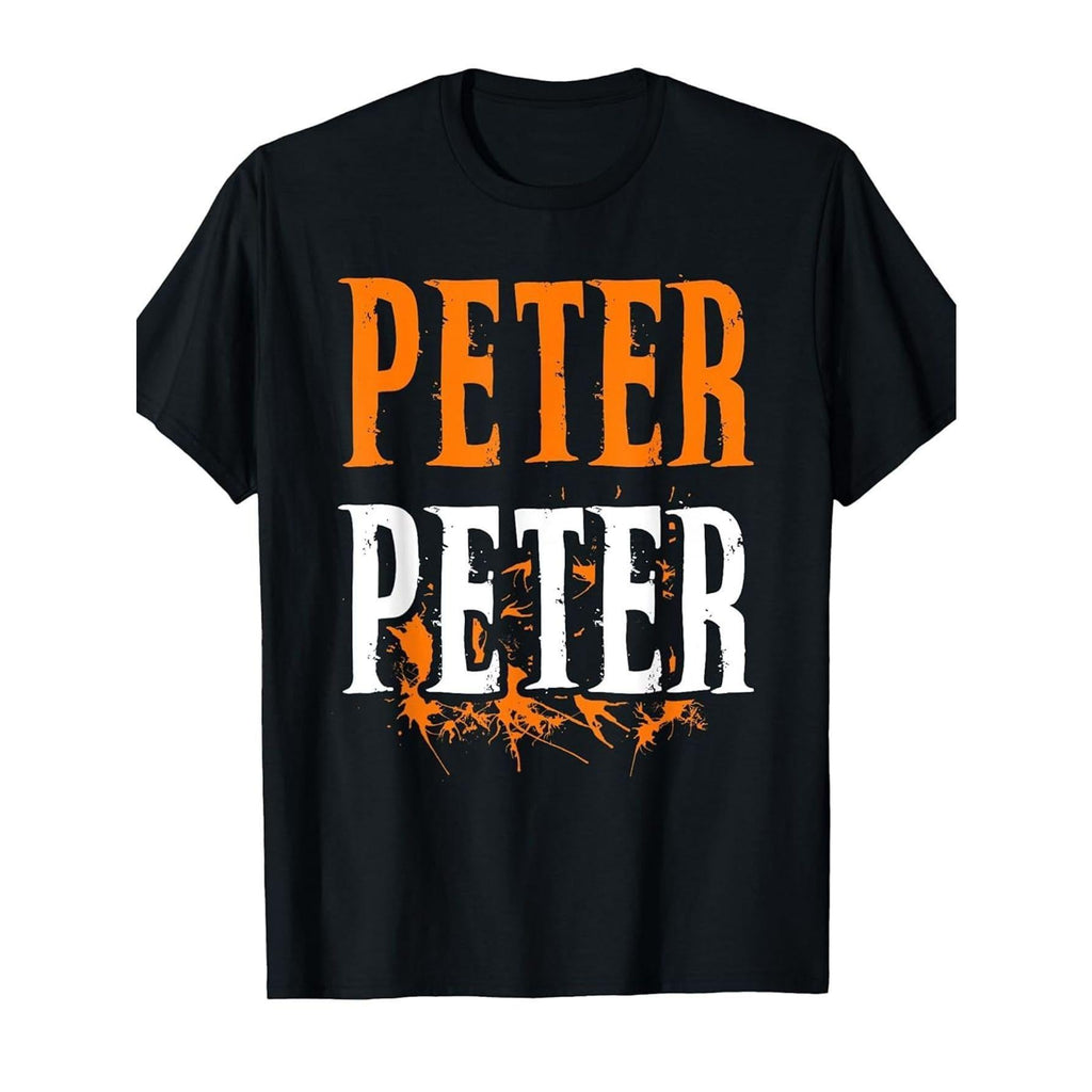 A Captivating Halloween T-Shirt Featuring Peter Pumpkin, Designed for Food Enthusiasts, Showcasing Trendy Designs Ideal for Relaxed Outings And Cozy Wear During The Summer, Spring, And Fall