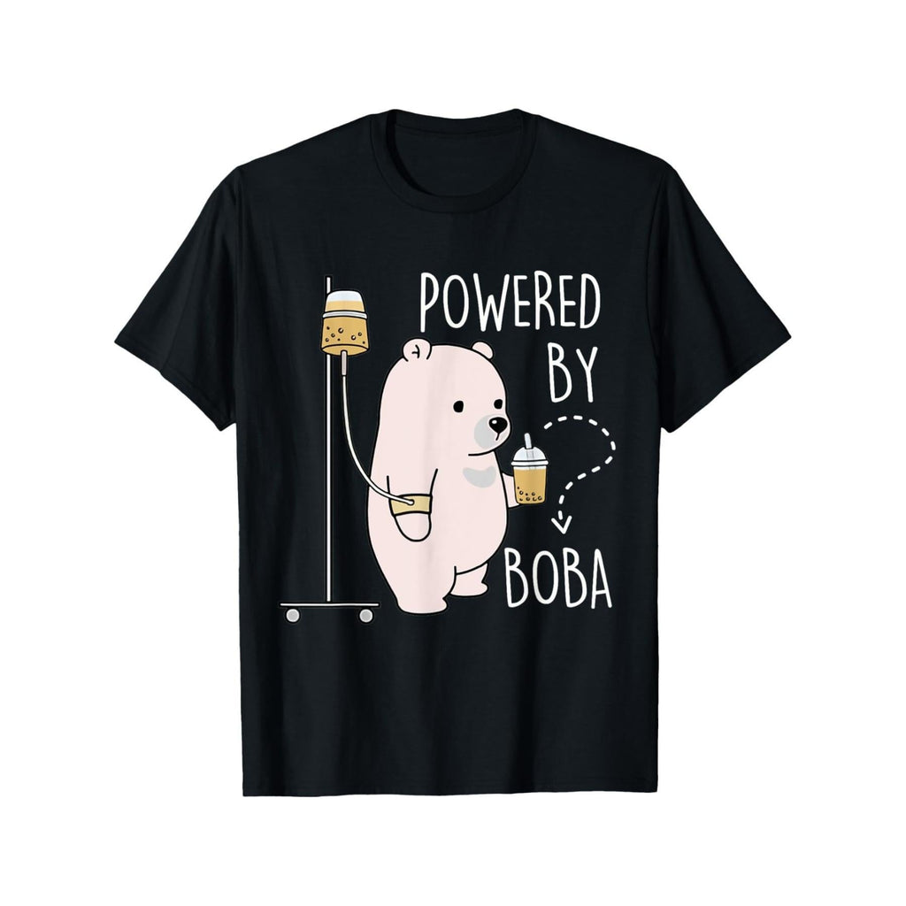 Cute Polar Bear Bubble Tea Powered By Boba Kawaii T-Shirt Summer Comfortable Casual Short Sleeve T-Shirt