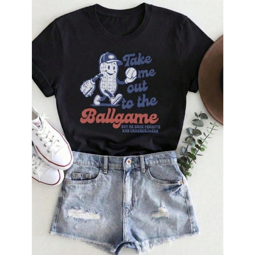 Baseball Game Day Tshirt, Take Me Out To Ballgame Tee, Vintage Sports Baseball-Shirt