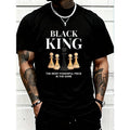 Plus Size Men's Chess Slogan Print T-Shirt