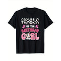 Break The System Women's Plus Size Comfortable Fashion T-Shirt, With Cute Cow And Birthday Prints, Casual Short-Sleeved Round Neck Top