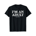 I'M AN ADULT Print Men's Casual Short Sleeve Round Neck T-shirt For Summer Outdoor Street