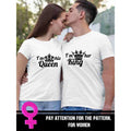 1pc of Lovers' Design, A Love Crown Printed T-Shirt, Casual Short-Sleeve Tee for Men, Perfect for Summer