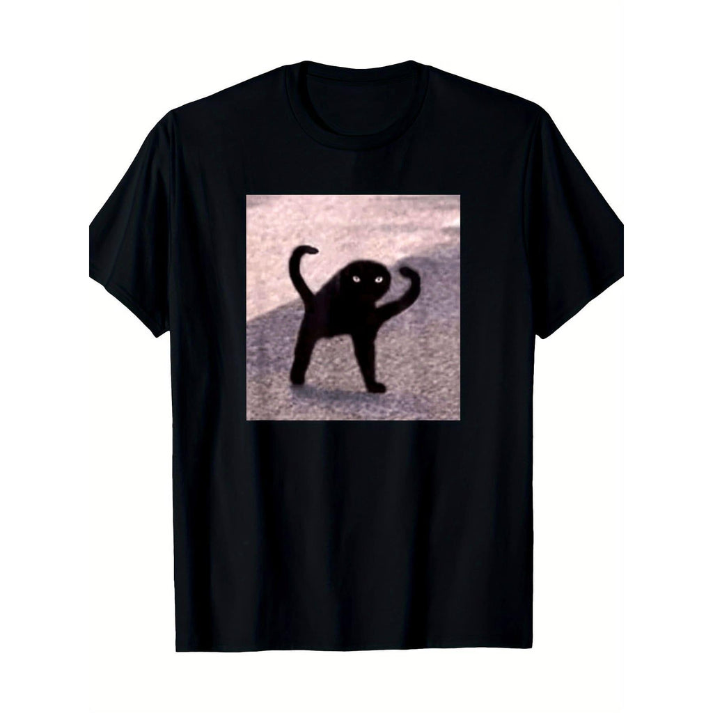 “Angry Cat” Funny Grumpy Face T-Shirt | Cute Sassy Cat Graphic Tee, 100% Cotton Casual Top
