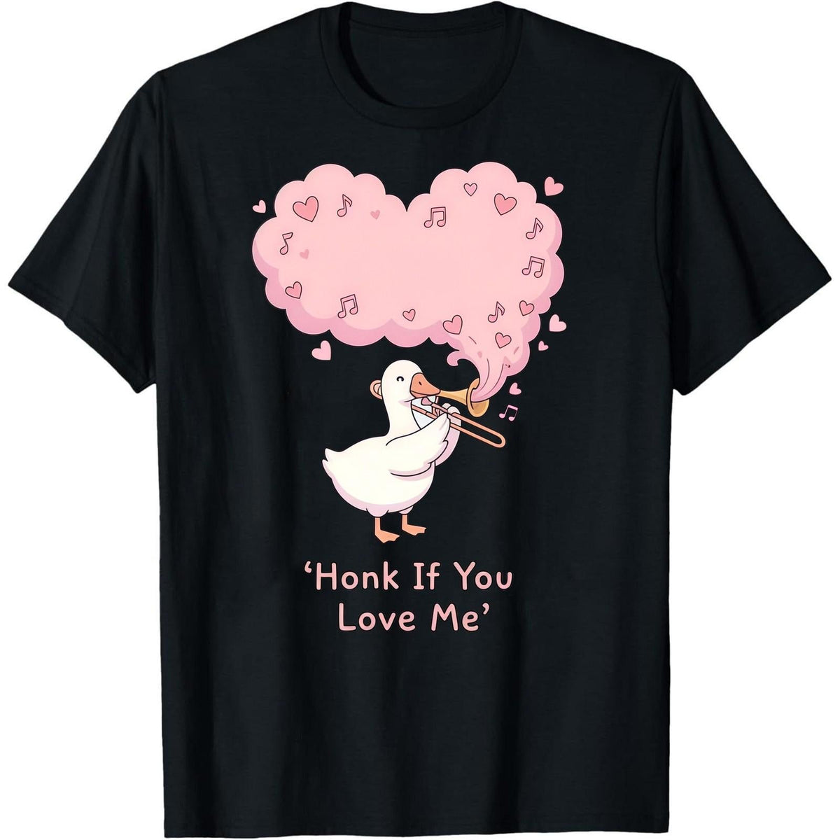 Honk If You Love Me Funny Silly Goose Valentine‘s Day Graphic Unisex Shirt