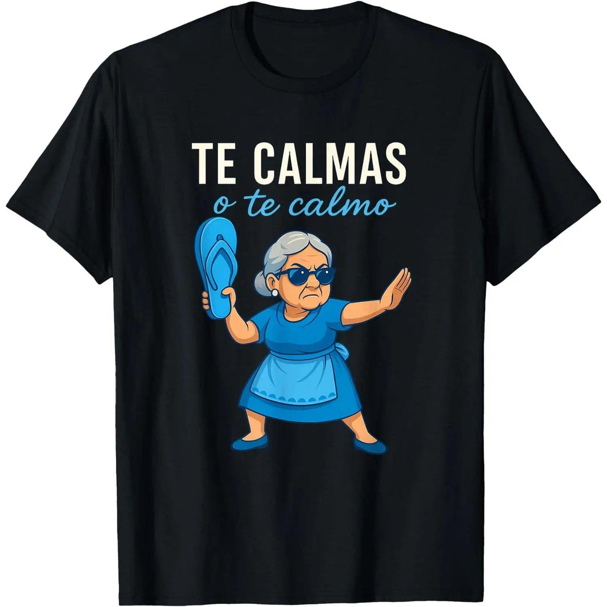 Men's Casual Short-Sleeve Round Neck Pure Cotton Streetwear Top, Funny Mexican Spanish Grandma T-Shirt