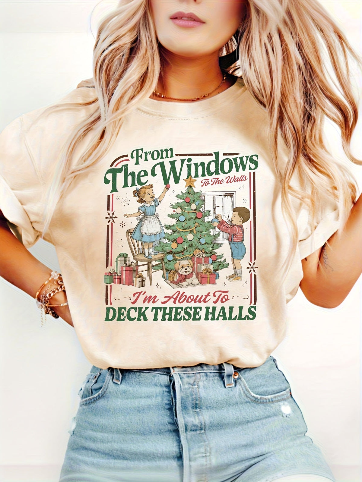 I'm About Christmas Tree T-shirt, Christmas Gift T-shirt, I Want to Cover These Halls with Deck T-shirt, Christmas T-shirt